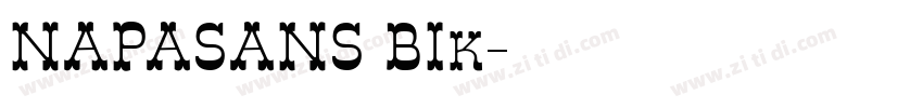 NAPASANS BIk字体转换